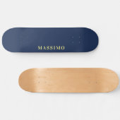 Skateboard Nom de couleur bleu professionnel classique minima (Horz)