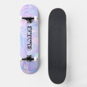 Skateboard Nom de design cool collectable holographique viole (Recto)