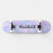 Skateboard Nom de design cool collectable holographique viole (Horz)