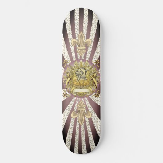 Skateboard Nom de famille Crest Knight Shield nom personnalis (Recto)