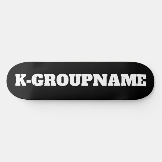 SKATEBOARD NOM DE GROUPE PERSONNALISÉ KPOP (MINIMALIST) (Horz)