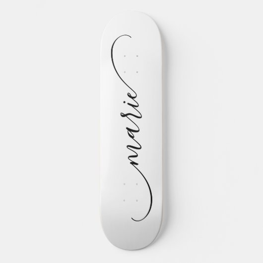 Skateboard Nom de la signature de lessive courbe classique (Recto)