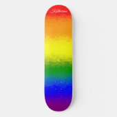 Skateboard Nom de script mosaïque arc-en-ciel moderne (Recto)