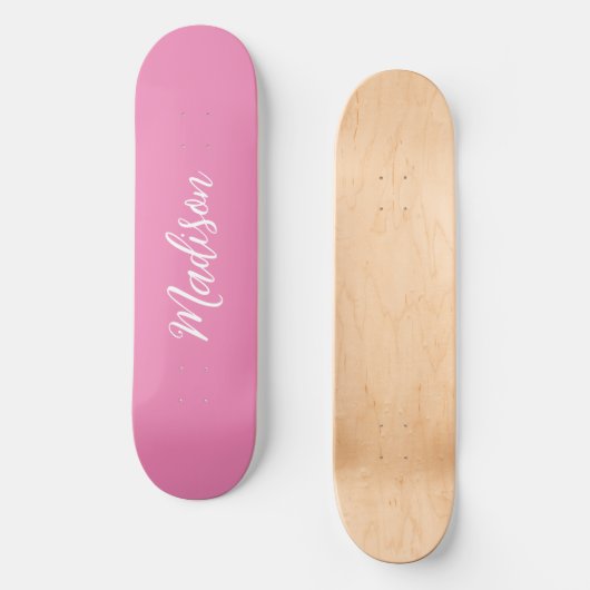 Skateboard Nom des filles roses tendance Script manuscrit per (Recto)