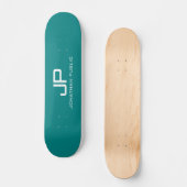 Skateboard Nom du monogramme couleur personnalisable Modèle T (Recto)