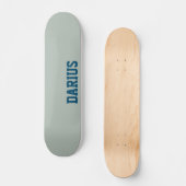 Skateboard Nom moderne Ash Grey | Classique tendance (Recto)