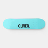 Skateboard Nom moderne bleu électrique | Classique tendance (Horz)