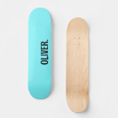 Skateboard Nom moderne bleu électrique | Classique tendance (Recto)
