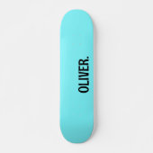 Skateboard Nom moderne bleu électrique | Classique tendance (Devant)