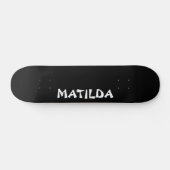 Skateboard Nom moderne noir | Style tendance (Horz)
