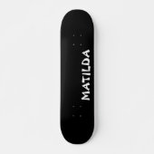 Skateboard Nom moderne noir | Style tendance (Devant)