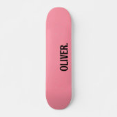 Skateboard Nom moderne rose saumon | Classique tendance (Devant)