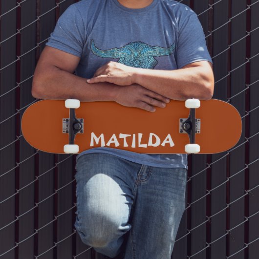Skateboard Nom moderne rouille | Style tendance (Extérieur 3)