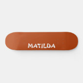 Skateboard Nom moderne rouille | Style tendance (Horz)
