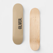 Skateboard Nom moderne Tan | Classique tendance (Recto)