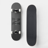 Skateboard Nom monographique moderne gris foncé (ou autre tex (Recto)