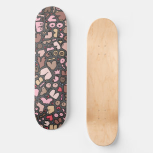Skateboard Nom motif mammaire neutre