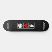 Skateboard Nom personnalisé Baseball (Horz)