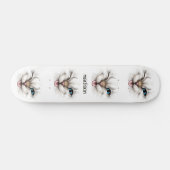 Skateboard Nom personnalisé Chat à plume (Horz)
