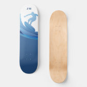 Skateboard Nom personnalisé Chic Nautique (Recto)