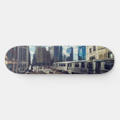 Skateboard Nom personnalisé Chicago USA (Horz)