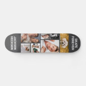 Skateboard Nom personnalisé Collage photo texte (Horz)