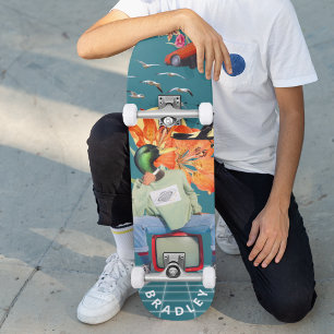 Skateboard Nom personnalisé cool surréaliste drôle unique
