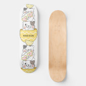 Skateboard Nom personnalisé Cute Kittens (Recto)