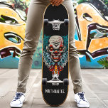 Skateboard Nom personnalisé du clown d'effroi<br><div class="desc">Evil Scary Clown Custom Name skateboard</div>