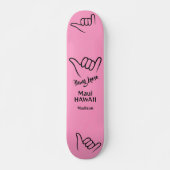 Skateboard Nom personnalisé, emplacement et couleur Shaka (Devant)