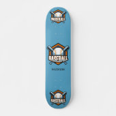 Skateboard Nom personnalisé et base-ball couleur (Devant)
