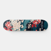 Skateboard Nom personnalisé japonais Cherry Blossom Art (Horz)