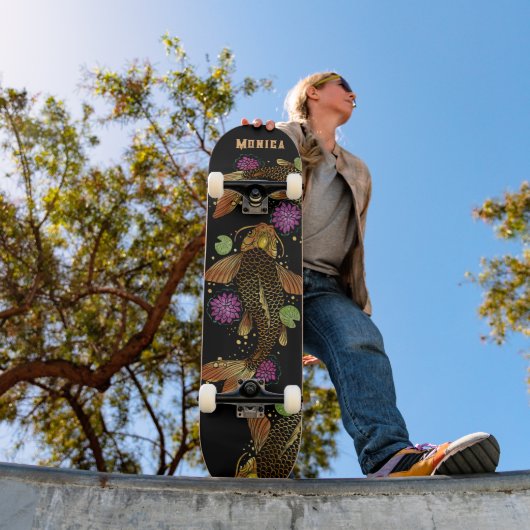 Skateboard Nom personnalisé Koi Fish (Extérieur 1)