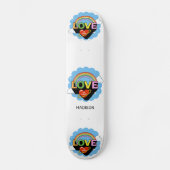 Skateboard Nom personnalisé "L'amour est amour" (Recto)