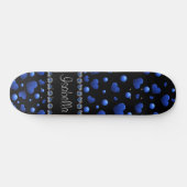 Skateboard Nom personnalisé, motif de parties scintillant coe (Horz)