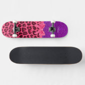 Skateboard Nom personnalisé parties scintillant violet rose l (Horz)