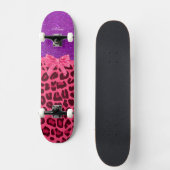 Skateboard Nom personnalisé parties scintillant violet rose l (Recto)