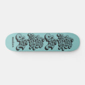 Skateboard Nom personnalisé Rétro "Esprit libre" (Horz)