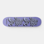 Skateboard Nom personnalisé Rétro "Esprit libre" (Horz)