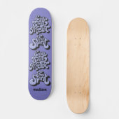 Skateboard Nom personnalisé Rétro "Esprit libre" (Recto)