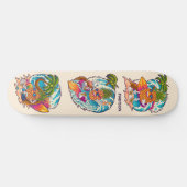 Skateboard Nom personnalisé Surfing Pineapple (Horz)
