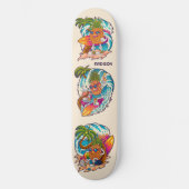 Skateboard Nom personnalisé Surfing Pineapple (Recto)