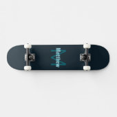 Skateboard Nom simple en gras personnalisable en monogramme (Horz)