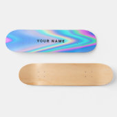 Skateboard Nom simple holographique personnalisé (Horz)