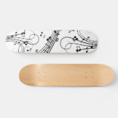 Skateboard Notes de musique fantaisie (Horz)