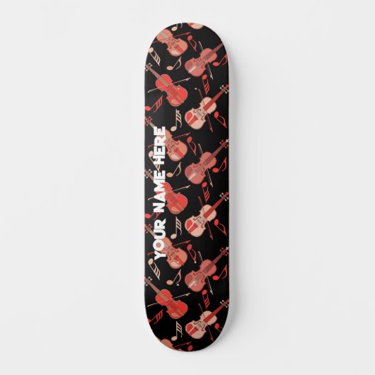 Skateboard Notes de musique violon (Recto)