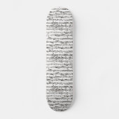 Skateboard Notes musicales en noir et blanc (Recto)