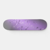 Skateboard Notes musicales Patinage à lueur violette (Horz)