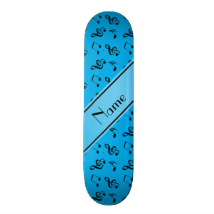 Skateboard Notes nommées personnalisées de musique de bleu 