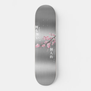 Skateboard Nothing Personal - Édition Argent Fleur de Cerisie